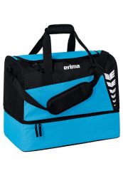Torba sportowa z dolną przegrodą Erima Six Wings. Czarne torby na ramię męskie Erima, z materiału, na ramię, duże. Za 119.99 zł.