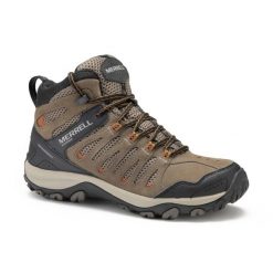 Buty turystyczne męskie Crosslander Mid wodoodporne. Buty zimowe męskie Merrell, bez wzorów, z kauczuku, bez obcasa, bez zapięcia. Za 429.99 zł.