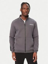 Guess Bluza Z2YQ10 KB3P2 Szary ciemny Regular Fit. Szare bluzy męskie Guess, m, z aplikacjami, z bawełny, bez ramiączek, bez kaptura. Za 434.99 zł.