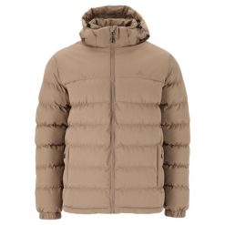 Kurtka z kapturem Whistler Carseno. Brązowe kurtki sportowe męskie Whistler, na zimę, m, bez wzorów, z puchu, z kapturem, narciarskie. Za 319.99 zł.