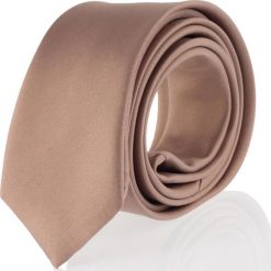 Nandy Krawat Klasyczny Męski Śledź - beżowy, Krw-Men-48. Brązowe krawaty i muchy Nandy, bez wzorów, klasyczne. Za 22.99 zł.