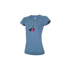 Koszulka damska Ocun Classic T Organic Rainbow Rocket. Niebieskie koszulki sportowe damskie Ocun, xl, bez wzorów, z bawełny, bez ramiączek. Za 203.50 zł.