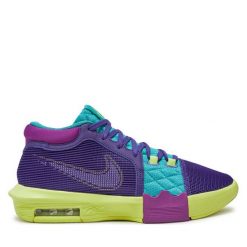 Buty do koszykówki Nike. Fioletowe buty sportowe męskie Nike, bez wzorów, bez zapięcia, do koszykówki. Za 459.99 zł.