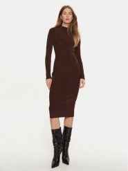 Marciano Guess Sukienka dzianinowa 4BGK45 5036Z Brązowy Regular Fit. Brązowe sukienki damskie Marciano Guess, z aplikacjami, z dzianiny, bez kołnierzyka, bez ramiączek. Za 1,099.00 zł.