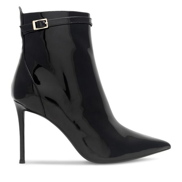 Botki Eva Minge. Czarne botki damskie Eva Minge, bez wzorów, bez obcasa, na szpilce, bez zapięcia. Za 299.99 zł.