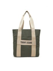 Tommy Jeans Torba Retro Cool Tote AM0AM13278 Khaki. Brązowe torby na ramię męskie Tommy Jeans, z jeansu, na ramię. Za 309.99 zł.