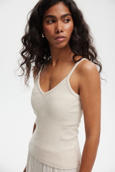 TOP CAMI PIASKOWY S - Flawless. Topy damskie Flawless, s, bez wzorów, z bawełny, klasyczne, bez kołnierzyka, bez ramiączek. Za 199.00 zł.