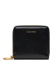 Calvin Klein Portfel Hardware Square Zip Around LV04F1044G Czarny. Czarne portfele damskie Calvin Klein, ze skóry. Za 179.99 zł.