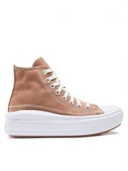 Converse Trampki Chuck Taylor All Star Move A04672C Brązowy. Brązowe trampki i tenisówki damskie Converse, bez wzorów, z materiału, bez zapięcia. Za 259.99 zł.