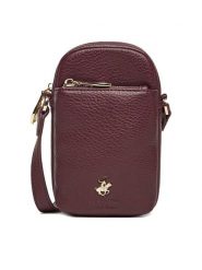 Beverly Hills Polo Club Torebka C-BHPC-L-004-08 Bordowy. Czerwone listonoszki damskie Beverly Hills Polo Club, bez wzorów, z materiału, bez dodatków. Za 99.99 zł.