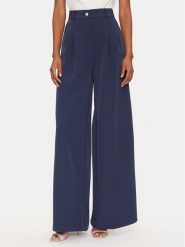 Guess Spodnie palazzo W5GB02 WH9Y2 Granatowy Wide Leg. Niebieskie spodnie materiałowe damskie Guess, z aplikacjami, z materiału. Za 329.99 zł.