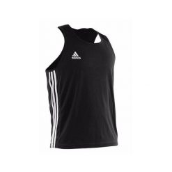 Koszulka treningowa adidas Boxing Top. Czarne bluzki damskie Adidas, bez wzorów, sportowe, bez kołnierzyka, bez ramiączek. Za 135.50 zł.