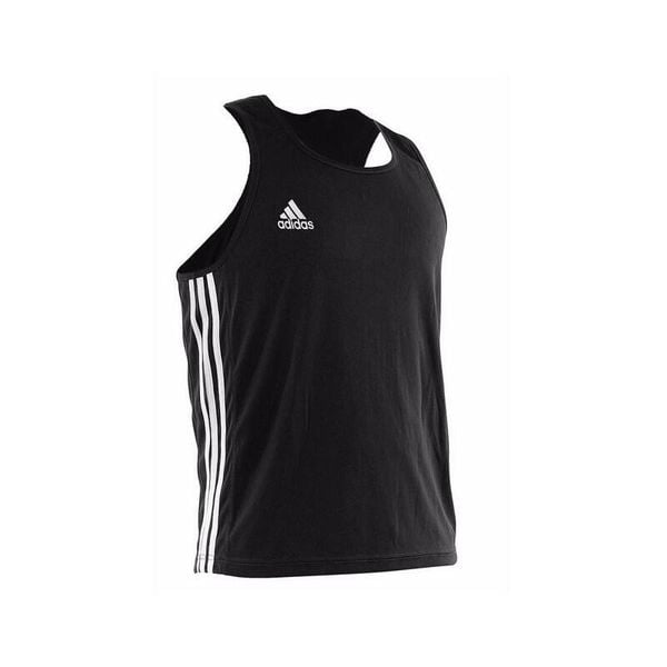 Koszulka treningowa adidas Boxing Top. Czarne bluzki damskie Adidas, bez wzorów, sportowe, bez kołnierzyka, bez ramiączek. Za 135.50 zł.