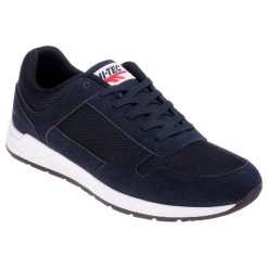 Trampki Męskie Zamsz Benari. Białe buty sportowe męskie Hi-tec, bez wzorów, z zamszu, bez zapięcia. Za 158.99 zł.