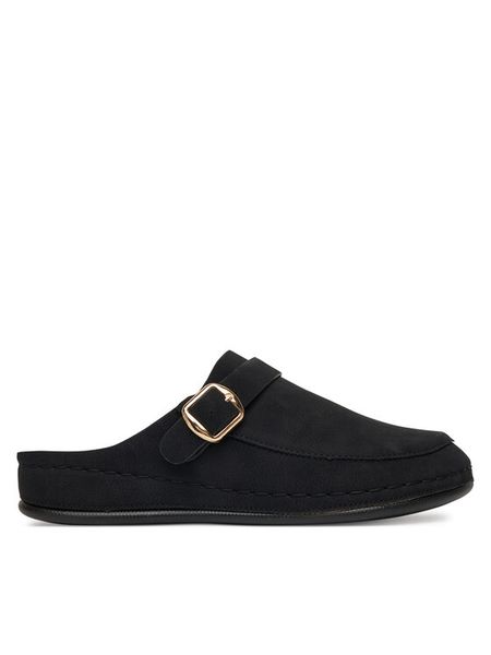 Clara Barson Klapki WFA3688-1 Czarny. Czarne klapki damskie Clara Barson, bez wzorów, z materiału, bez obcasa, bez zapięcia. Za 99.99 zł.