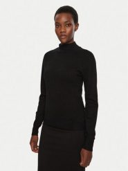Morgan Sweter 242-MPRETTY Czarny Slim Fit. Czarne swetry nierozpinane damskie Morgan, m, bez wzorów, z syntetyku, bez kołnierzyka, bez ramiączek. Za 149.99 zł.