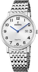 Zegarek Festina Zegarek męski Festina F20018-4 srebrny. Szare zegarki męskie Festina, bez wzorów, srebrne. Za 577.00 zł.