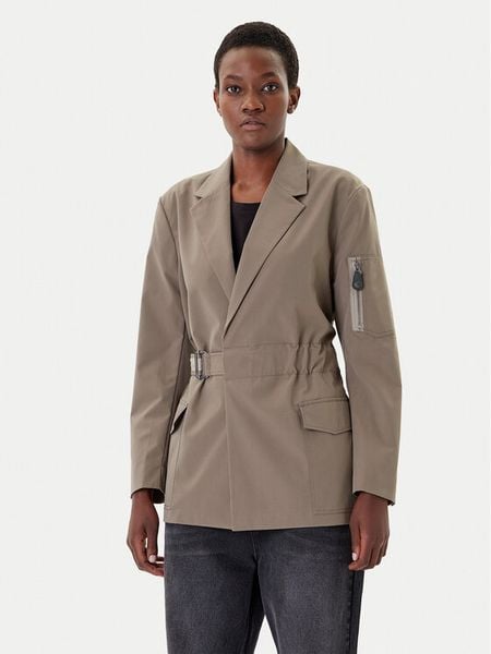 G-Star Raw Marynarka D26946-D909 Zielony Regular Fit. Zielone marynarki i żakiety damskie G-Star Raw, bez wzorów, z syntetyku, retro, bez kołnierzyka, bez ramiączek. Za 699.99 zł.