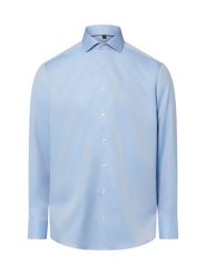 Finshley & Harding koszula non-iron Mężczyźni Modern Fit Bawełna niebieski, 45. Niebieskie koszule męskie Finshley & Harding, m, bez wzorów, z bawełny, biznesowe, bez kołnierzyka, bez ramiączek. Za 179.95 zł.