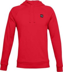 Under Armour Bluza męska Rival Fleece Hoodie czerwona r. 2XL (1357092 600). Czerwone bluzy męskie Under Armour, m, bez wzorów, bez kaptura. Za 173.77 zł.