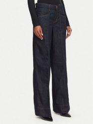 Guess Jeans Jeansy W6YA05 D1179 Granatowy Wide Leg. Niebieskie jeansy damskie Guess Jeans, z aplikacjami, z bawełny. Za 479.99 zł.
