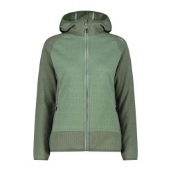 Damska kurtka z kapturem CMP. Zielone kurtki sportowe damskie CMP, bez wzorów, bez ramiączek, z kapturem, trekkingowe. Za 301.20 zł.