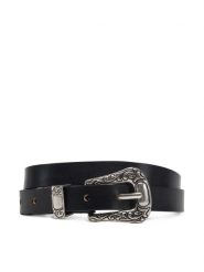 ONLY Pasek Damski Onlty Slim Leather Wester Jeans Belt Acc 15338269 Czarny. Czarne paski damskie ONLY, bez wzorów, z jeansu. Za 69.99 zł.