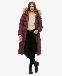 Długi płaszcz z futerka sztucznego Everest. Fioletowe płaszcze damskie Superdry, s, bez wzorów, bez kołnierzyka, bez kaptura. Za 780.00 zł.