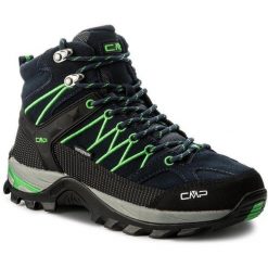 Buty trekkingowe męskie CMP Rigel Mid niebieskie. Czarne trekkingi męskie CMP, bez zapięcia. Za 340.99 zł.