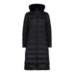 Płaszcz damski turystyczne CMP 34K0046F. Czarne płaszcze damskie CMP, l, bez wzorów, sportowe, bez kołnierzyka, bez kaptura. Za 559.00 zł.