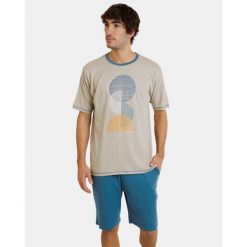 Piżama męska rozm. M P241302 Stone 429. Niebieskie piżamy męskie Massana Homewear, m, bez wzorów, bez kołnierzyka, bez ramiączek, krótkie. Za 199.00 zł.