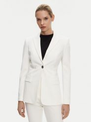 PINKO Marynarka 104903 A1L3 Biały Regular Fit. Białe marynarki i żakiety damskie Pinko, bez wzorów, z wiskozy, bez kołnierzyka, bez ramiączek. Za 789.99 zł.