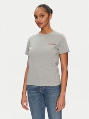 Guess T-Shirt W5RI04 I3Z14 Szary Regular Fit. Szare t-shirty damskie Guess, l, z aplikacjami, z bawełny, bez kołnierzyka, bez ramiączek. Za 119.99 zł.