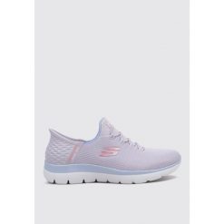 Buty do chodzenia damskie Skechers Summits-diamond Drea. Fioletowe obuwie sportowe damskie Skechers, bez wzorów, z materiału, bez zapięcia, trekkingowe. W wyprzedaży za 310.35 zł.