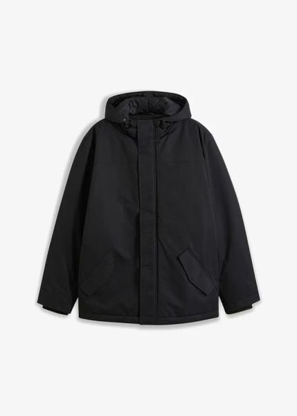 Kurtka zimowa regula fit. Czarne kurtki męskie bonprix, na zimę, l, bez wzorów, z kapturem. Za 299.99 zł.