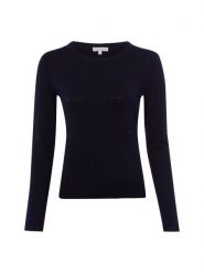 Marie Lund Sweter z dzianiny Kobiety Sztuczne włókno niebieski, XXL. Niebieskie swetry nierozpinane damskie Marie Lund, xxl, z aplikacjami, z dzianiny, bez kołnierzyka, bez ramiączek. Za 199.95 zł.