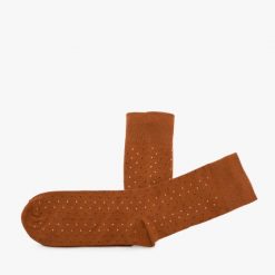 Rude skarpety męskie w kropki SKARPETY. Brązowe skarpety męskie Ryłko, bez wzorów, z bawełny. Za 24.99 zł.