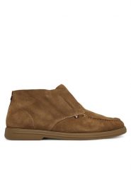 Tommy Hilfiger Trzewiki Moc T FM0FM05492 Brązowy. Brązowe botki męskie Tommy Hilfiger, bez wzorów, ze skóry, bez obcasa, bez zapięcia. Za 389.99 zł.