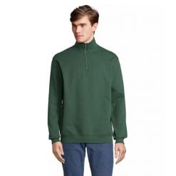 Bluza 1/4 z zamkiem na stójce Sol's Conrad. Zielone bluzy damskie SOL'S, l, bez wzorów, z bawełny, bez ramiączek, bez kaptura. Za 125.20 zł.