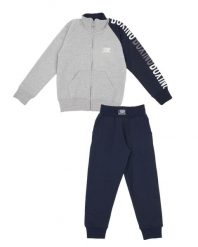 Bluza wytrzymały z pełny zamek błyskawiczny na co dzień. Niebieskie bluzy damskie LEONE 1947 APPAREL, bez wzorów, z dresówki, bez ramiączek, bez kaptura. Za 84.16 zł.