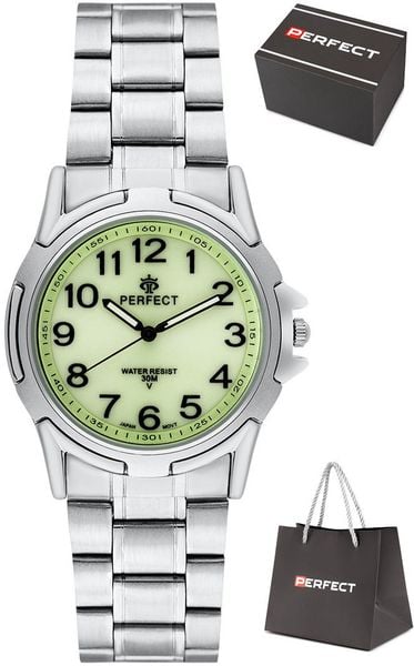 Zegarek Perfect P011-04 męski świecąca tarcza . Zegarki męskie Perfect, bez wzorów. Za 89.00 zł.