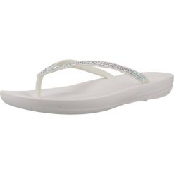 Sandały FITFLOP IQUSHION SPARKLE Biały. Białe klapki damskie Flip Flop, bez wzorów, z syntetyku, bez obcasa, bez zapięcia. Za 196.99 zł.