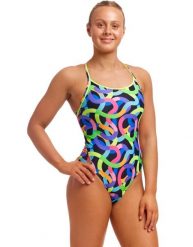 Strój kąpielowy damski Funkita Got Worms Diamond Back. Czarne stroje kąpielowe damskie Funkita, bez wzorów, z dzianiny. Za 199.00 zł.
