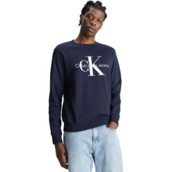 Bluza Calvin Klein Core Monogram, Mężczyźni. Niebieskie bluzy męskie Calvin Klein, m, bez wzorów, z bawełny, bez ramiączek, bez kaptura. Za 490.00 zł.
