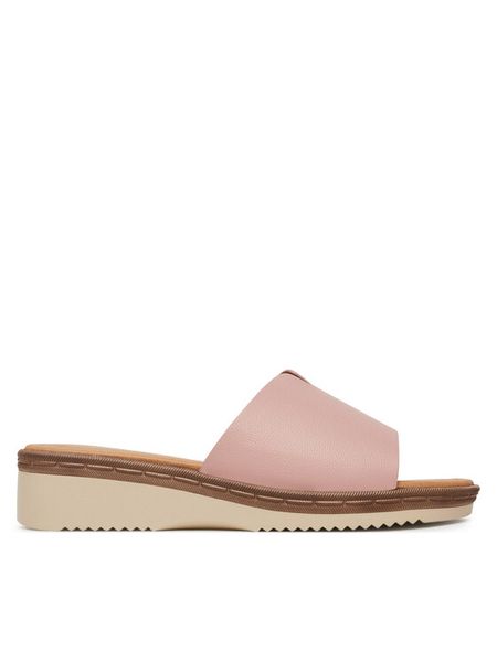 Clara Barson Klapki WFA3692-1 Różowy. Czerwone klapki damskie Clara Barson, bez wzorów, z materiału, bez obcasa, bez zapięcia. Za 79.99 zł.