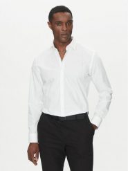HUGO Koszula Koey 50539766 Biały Slim Fit. Białe koszule męskie Hugo, m, bez wzorów, z bawełny, bez kołnierzyka, bez ramiączek. Za 219.99 zł.
