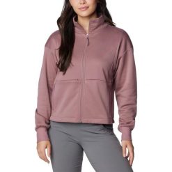 Damska bluza polarowa Columbia Boundless Trek Tech z pełnym zamkiem błyskawiczny. Fioletowe bluzy damskie Columbia, na zimę, xs, bez wzorów, z polaru, sportowe, bez ramiączek, bez kaptura. W wyprzedaży za 313.00 zł.