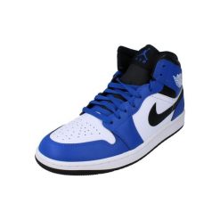 Buty Sportowe Męskie Nike Air Jordan 1 Mid. Niebieskie buty sportowe męskie Nike, bez wzorów, z gumy, bez zapięcia, Nike Air Jordan. Za 549.99 zł.