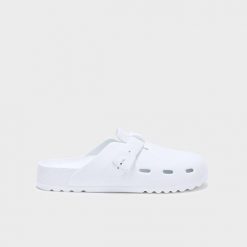 Klapki basenowe unisex do pływania Bahia Clog białe. Białe klapki męskie Scholl, bez wzorów, z materiału, bez zapięcia. Za 134.99 zł.