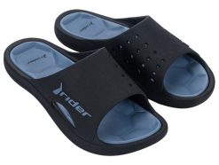 Buty klapki sportowe męskie Rider Bay XIV Ad. Niebieskie klapki męskie Rider, bez wzorów, z materiału, bez zapięcia. Za 94.99 zł.